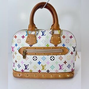 Louis Vuitton White Multicolor vintage Alma